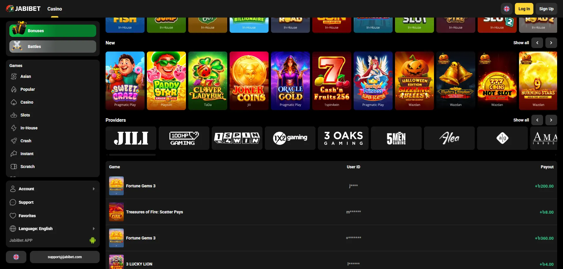 Play online slots and casino games at Jabibet Casino Bangladesh